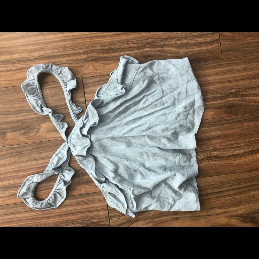 Pacsun light blue crop top size small